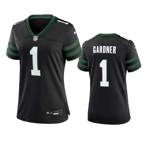 Women's New York Jets #1 Sauce Gardner Black 2024 Stitched Jersey Dzhi,We sell and wholesale Women's New York Jets #1 Sauce Gardner Black 2024 Stitched Jersey Dzhi on line form chian!